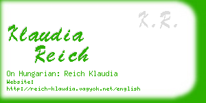 klaudia reich business card